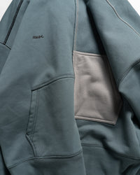 15 FW25 AYMSK - 'OFF-FORM' MISALIGNED PULLOVER (ASH BLUE)