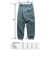 14 FW25 AYMSK - 'OFF-FORM' MISALIGNED SWEATPANTS (ASH BLUE)
